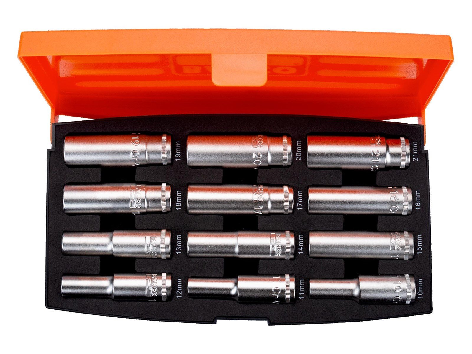 BAHCO socket set 1/2 lang 12 pieces 10-21mm BAHCO socket set 1/2 lang 12 pieces 10-21mm